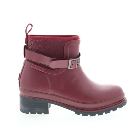 Original Muck Womens Liberty Ankle Rubber Waterproof Red Boots (NWT) - Picture 1 of 7